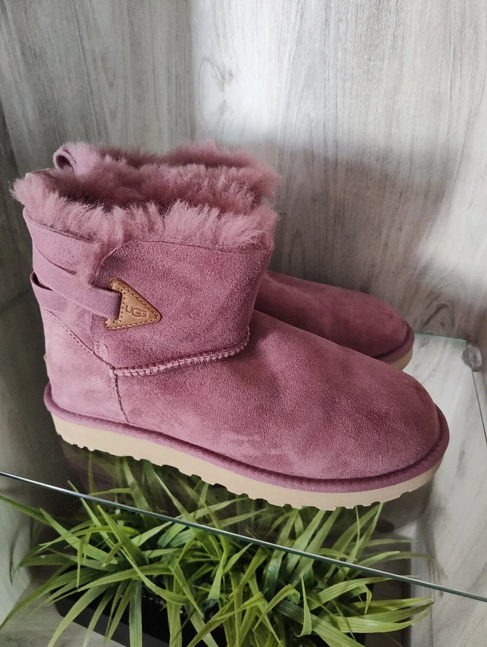 UGG Womens Urchin Flex Bailey Mini Suede Shearling Boots Size US 8 New No Box